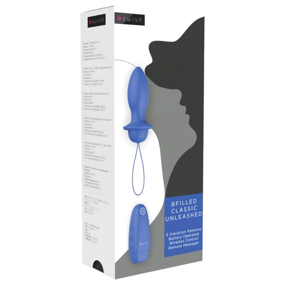B SWISH Bfilled Classic - trådløs anal vibrator (blå)