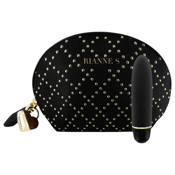 Rianne Essentials Classique Stud - silikone læbestiftvibrator (sort)
