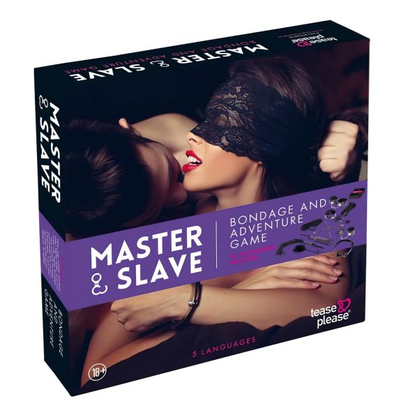 Master & Slave - bondage legetøjssæt (lilla-sort)