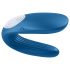 Satisfyer Dobbelt Hval - 2-motors parvibrator (blå)