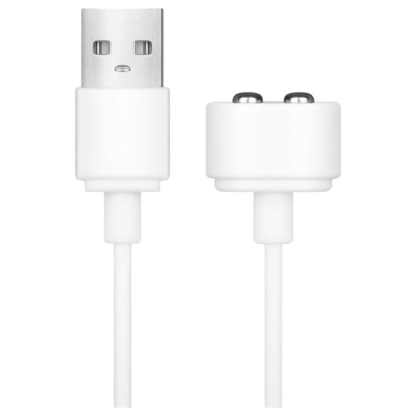 Satisfyer - magnetisk USB-opladerkabel - 2 stk (hvid)