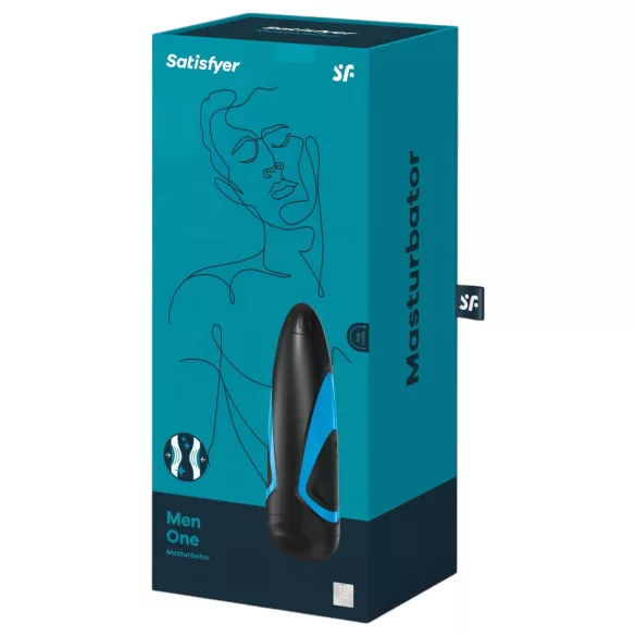 Satisfyer Men One - masturbator med sugefunktion - blå/sort