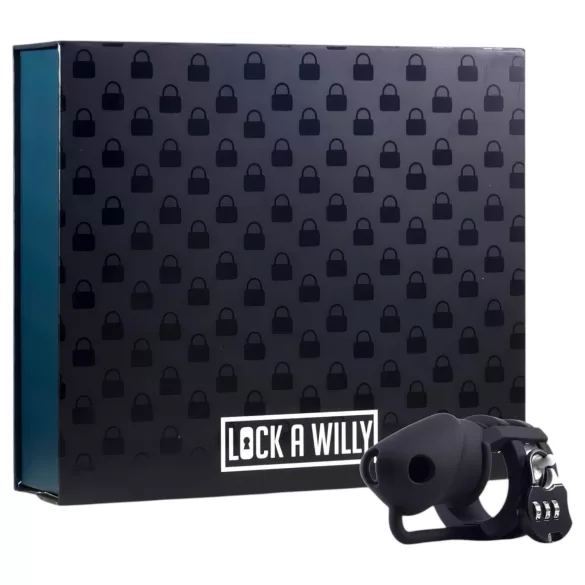 LOCK A WILLY - penisbur med lås - silikone - sort