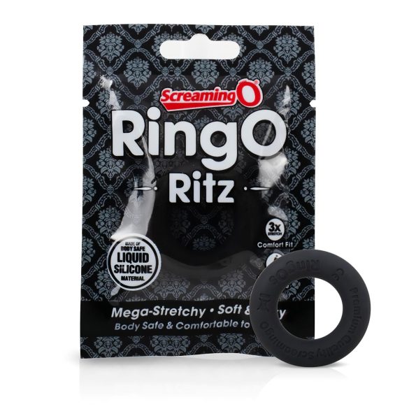 Screaming O Ritz - silikone penisring (sort)
