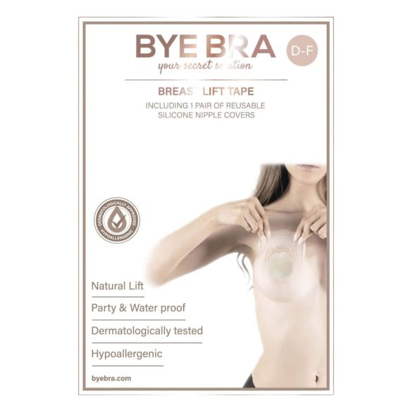 Bye Bra D-F - usynlig brystløfter - nude (3 par)
