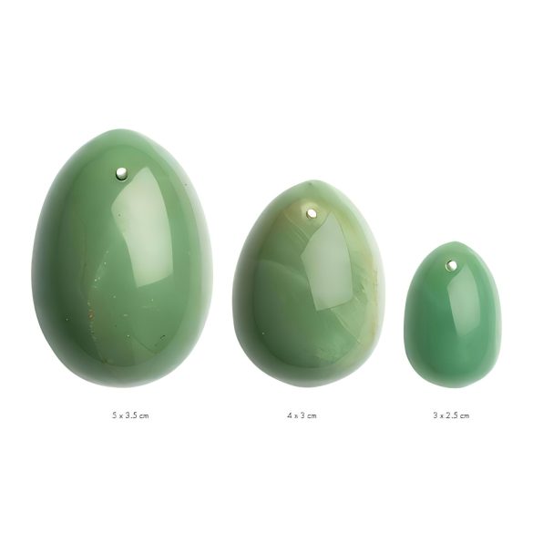 La Gemmes Yoni - Bækkenbundskuglesæt - jade (3 stk)
