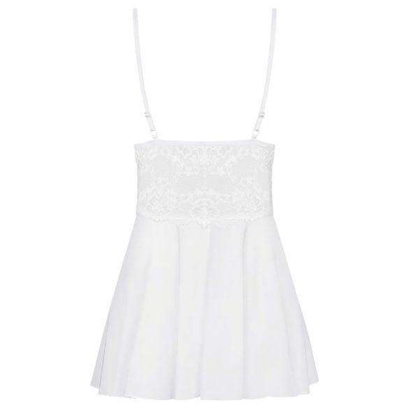 Obsessive 810-BAB-2 - blonder babydoll og tanga (hvid) - L/XL