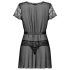 Obsessive Alluria - blondet kimono og stringtrusser (sort)