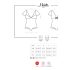 Obsessive Moketta - Blondebetrukket, stribet bodysuit (sort)
