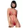 Obsessive Luiza - rød body med seler og tulipanmotiv (S/M)