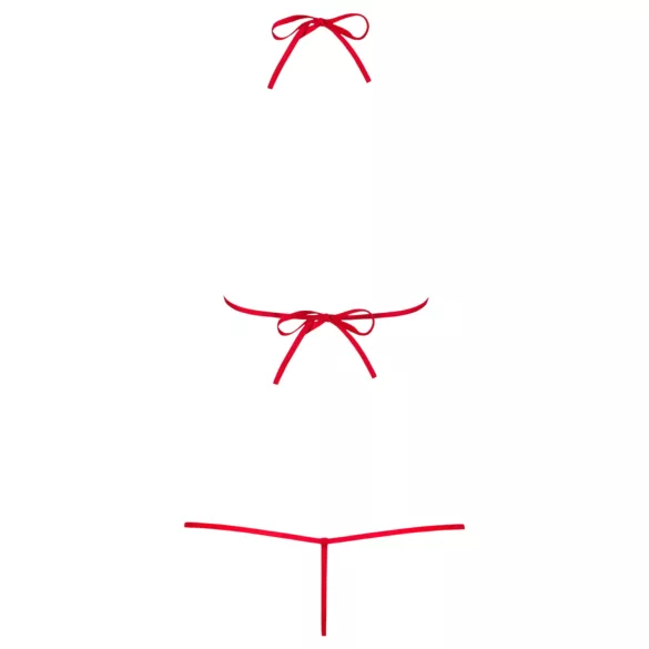 Obsessive Luiza - body med stropper - rød - S/M