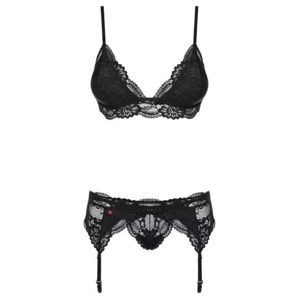 Obsessive - lingerisæt - blonde - sort