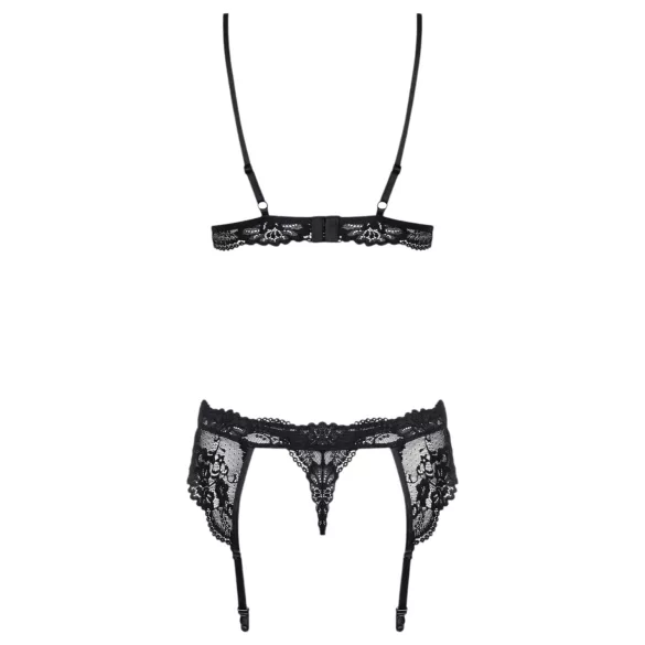 Obsessive - lingerisæt - blonde - sort