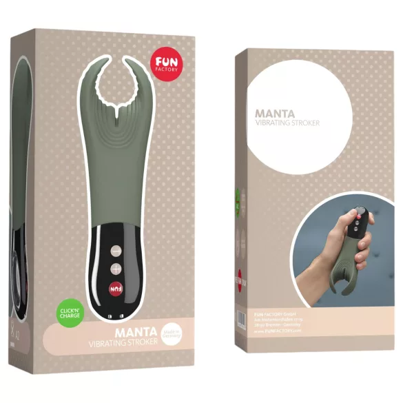 Fun Factory Manta - penissvibrator (grøn-sort)