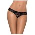 Obsessive Miamor - stilfuld, åben blonde g-streng til kvinder (sort) - L/XL