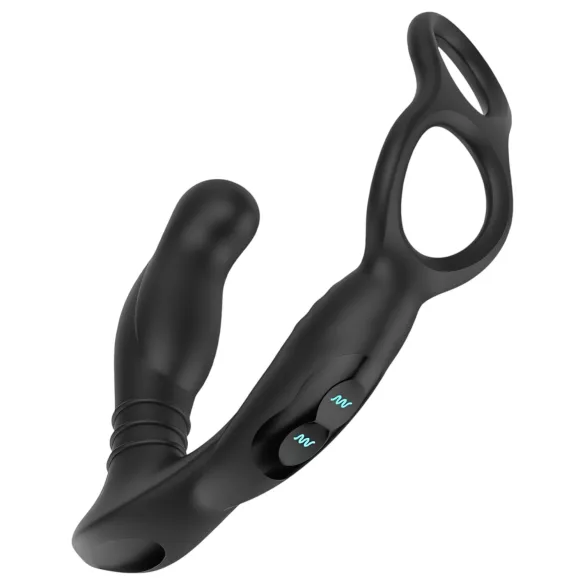 Nexus Simul8 - vibrerende penisring med analdildo - sort