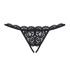 Obsessive 831-THC-1 - sort blonde g-streng med lille sløjfe (sort) - L/XL