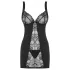 Obsessive - babydoll og g-streng - sort mesh - L/XL