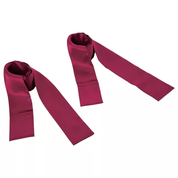 S&M - satin bondage sæt - rød - 2 dele