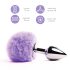 FEELZTOYS - metal anal plug med kanin hale (sølv-lilla)