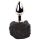 FEELZTOYS Bunny Tails - metal anal plug med kaninhalepynt (sølv-sort)