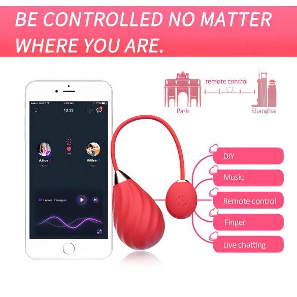 Magic Motion Sundae - vibratoræg med app-styring - genopladelig - rød
