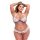 Baci Plus Size - Blomstrende, blonde BH-sæt (hvid)