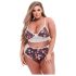Baci Plus Size - Blomstret blonde BH-sæt