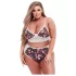 Baci Plus Size - blomsteret blonde-bh-sæt