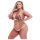 Baci Plus Size - Blomstret, blondet BH-sæt