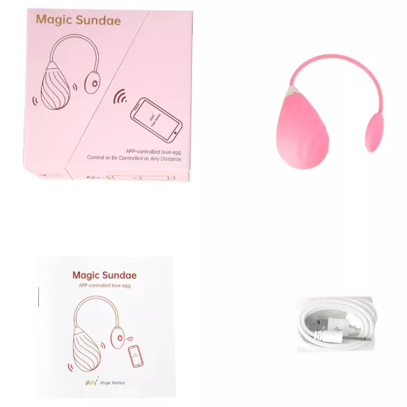 Magic Motion Sundae - bærbart app-styret vibratoræg (pink)