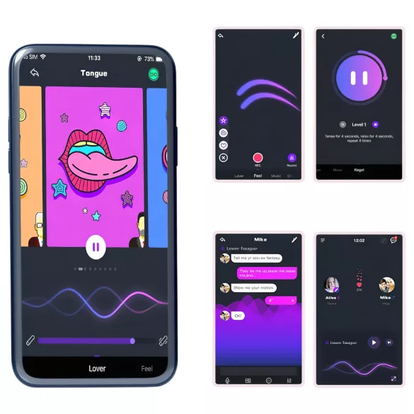 Magic Motion Crystal Duo - App-styret vibrerende geishakugle (grøn)
