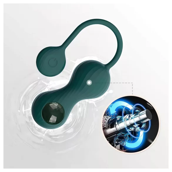 Magic Motion Crystal Duo - App-styret vibrerende geishakugle (grøn)