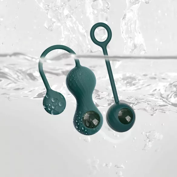 Magic Motion Crystal Duo - App-styret vibrerende geishakugle (grøn)
