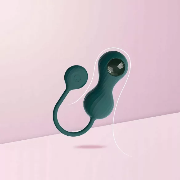 Magic Motion Crystal Duo - App-styret vibrerende geishakugle (grøn)