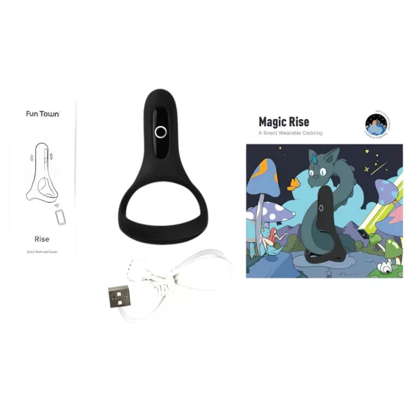 Magic Motion Rise - penisring med vibrator - genopladelig - sort