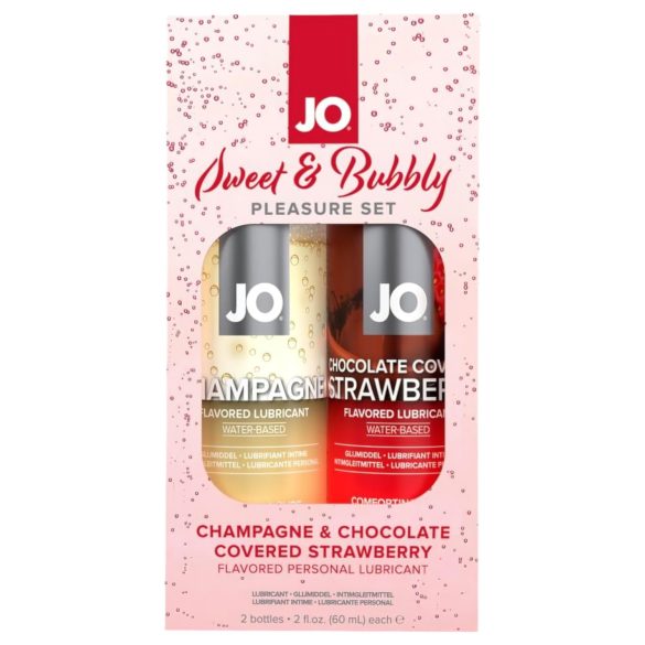 JO System Sweet & Bubble glide - champagne-chokolade-jordbær (2stk)