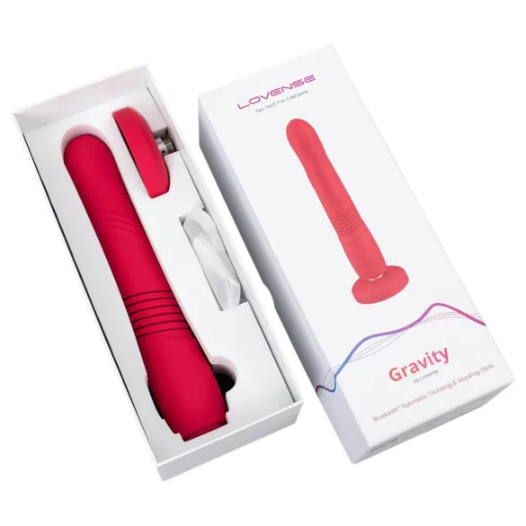 LOVENSE Gravity - genopladelig, støtende vibrator (rød)