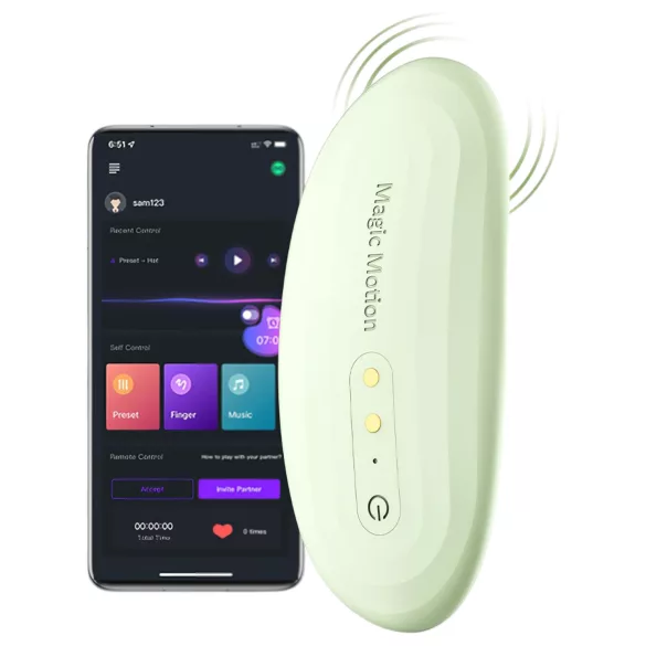 Magic Motion Nyx - bærbar app-styret trussevibrator (grøn)