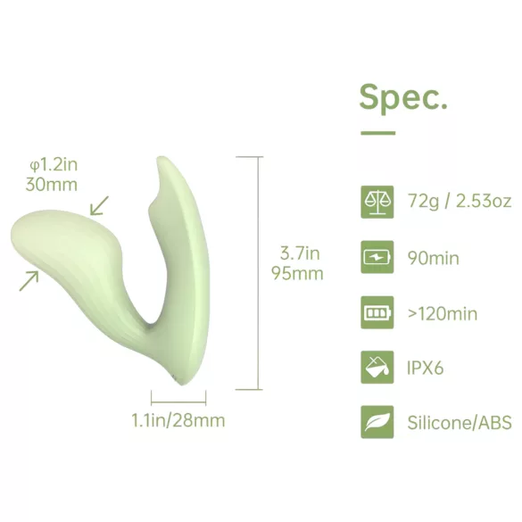 Magic Motion Umi - App-styret 2-i-1 vibrator (grøn)
