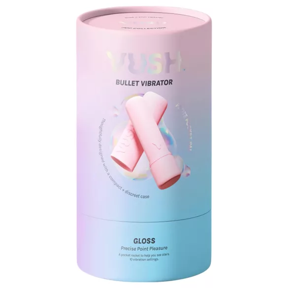 Vush Pop Gloss - mini vibrator - genopladelig vandtæt - pink