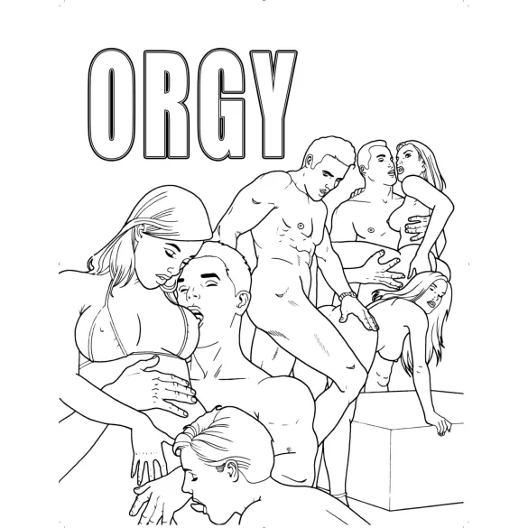 WoodRocket - voksen farvelægningsbog - frækt motiv