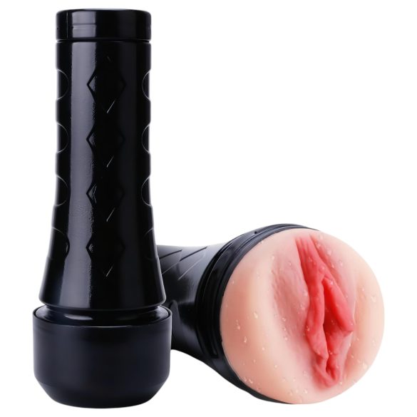 Tracy's Dog 3D Stroker - Livagtig Vagina i Sort-Natur Etui