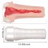 Tracy's Dog 3D Stroker - Livagtig Kunstig Vagina i Etui (Hvid-Natur)
