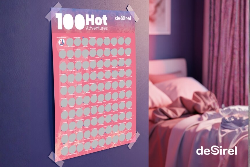 Desirel - 100 Sexstillinger Skrabeposter | Desirel.dk Sex Shop
